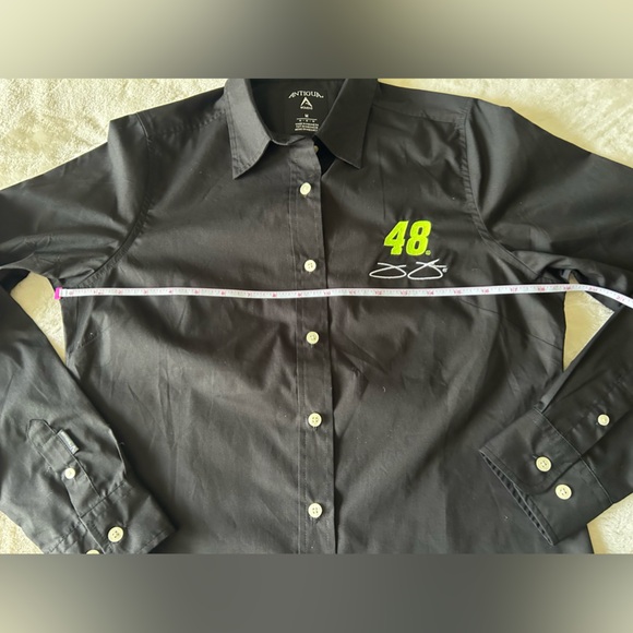 Women's Antigua Black Jimmie Johnson Dynasty Button-Down Woven Long Sleeve - Picture 6 of 12